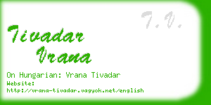 tivadar vrana business card